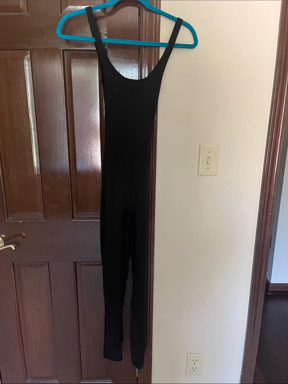 stradivarius Black Scoop-Neck Jumpsuit